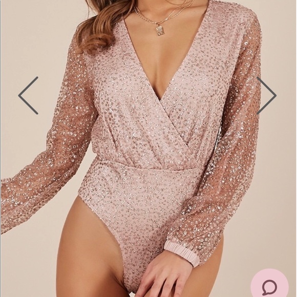 Showpo. Tops - NWT Showpo Magic Happens Bodysuit in Blush